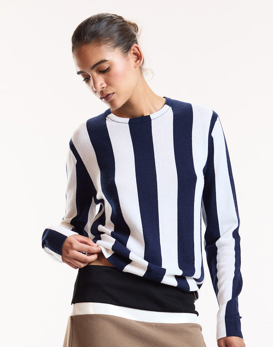Sideline Striped Sweater | Cynthia Rowley Clothing
