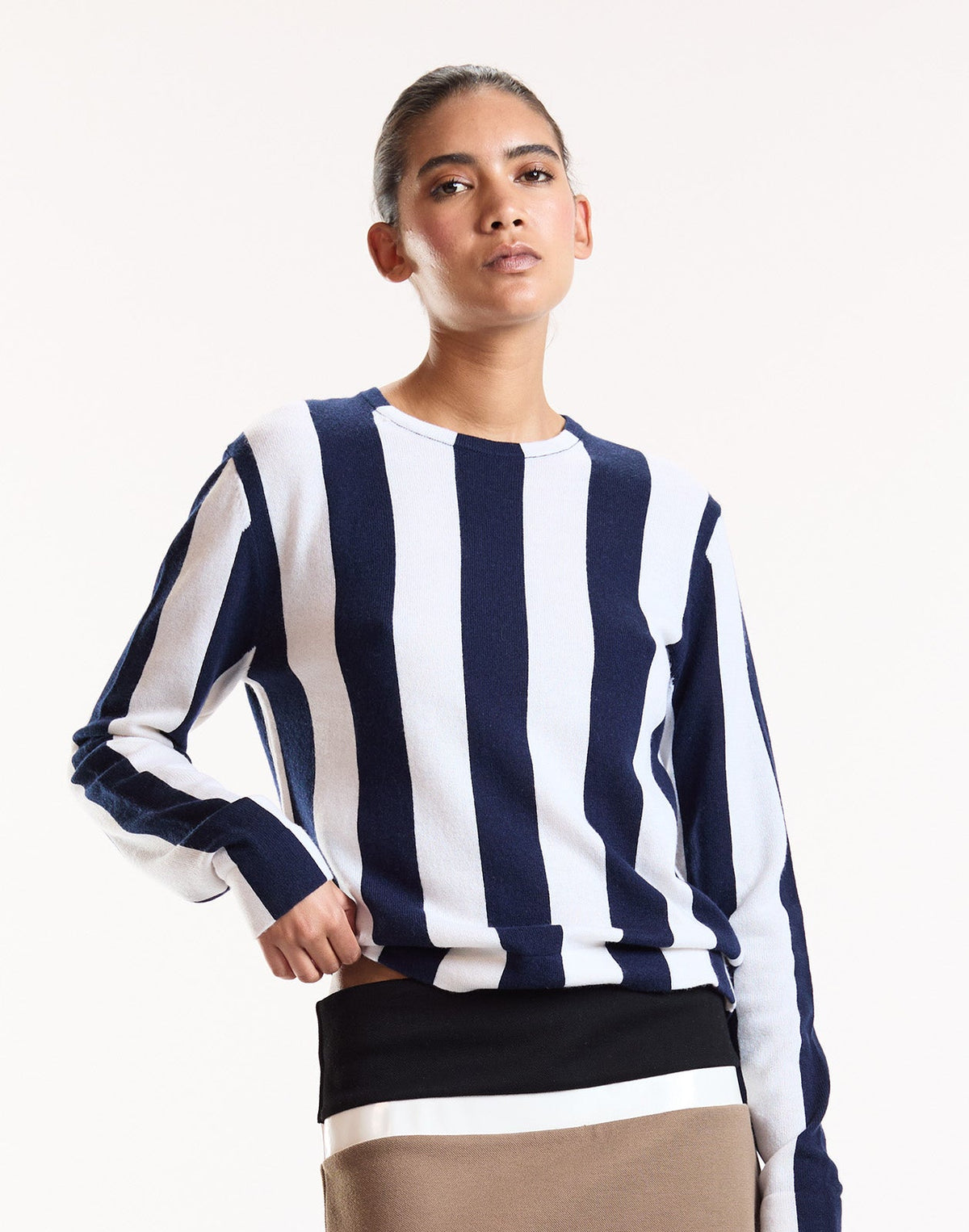 Sideline Striped Sweater | Cynthia Rowley Clothing