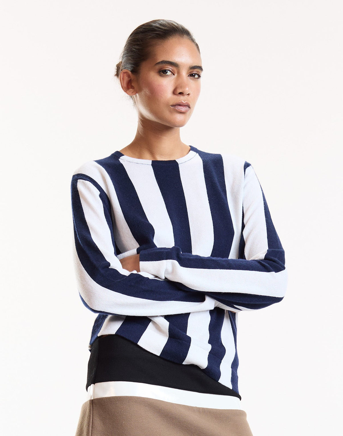 Sideline Striped Sweater | Cynthia Rowley Clothing