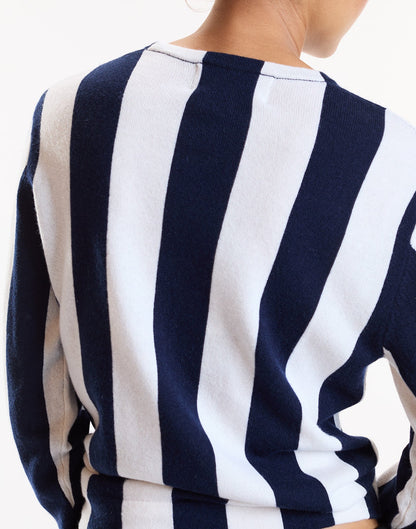 Sideline Striped Sweater | Cynthia Rowley Clothing