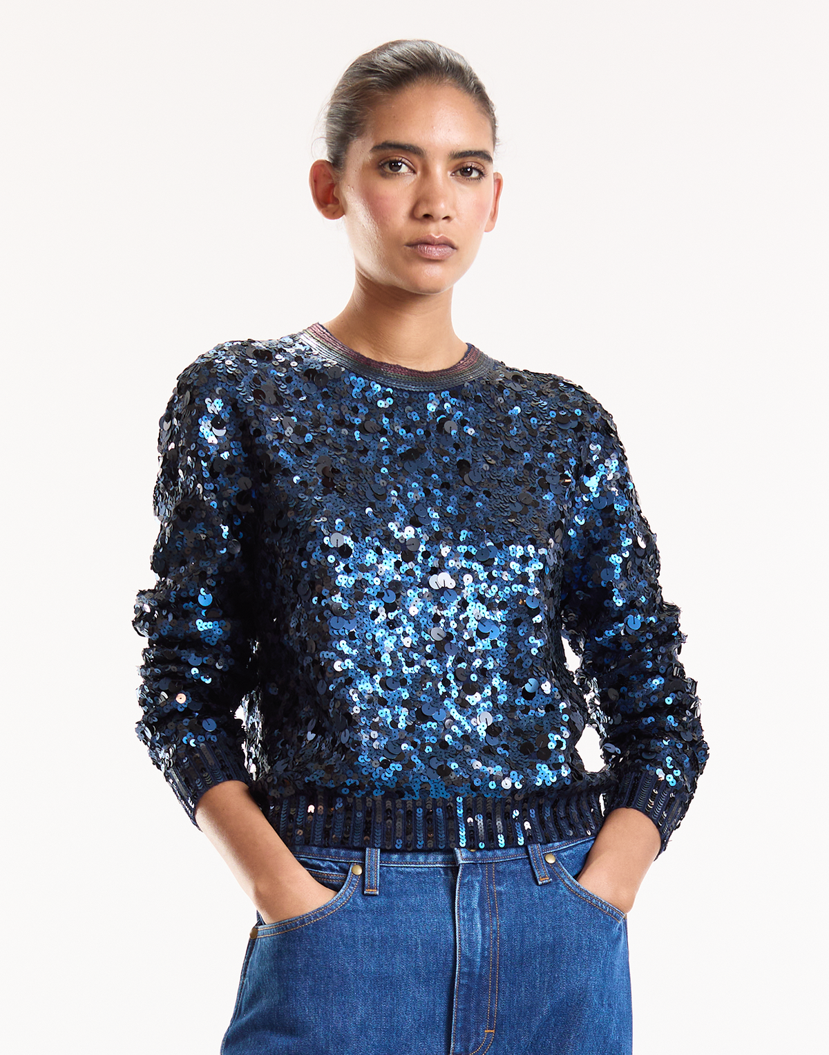 Match Point Sequin Sweater | Cynthia Rowley Clothing