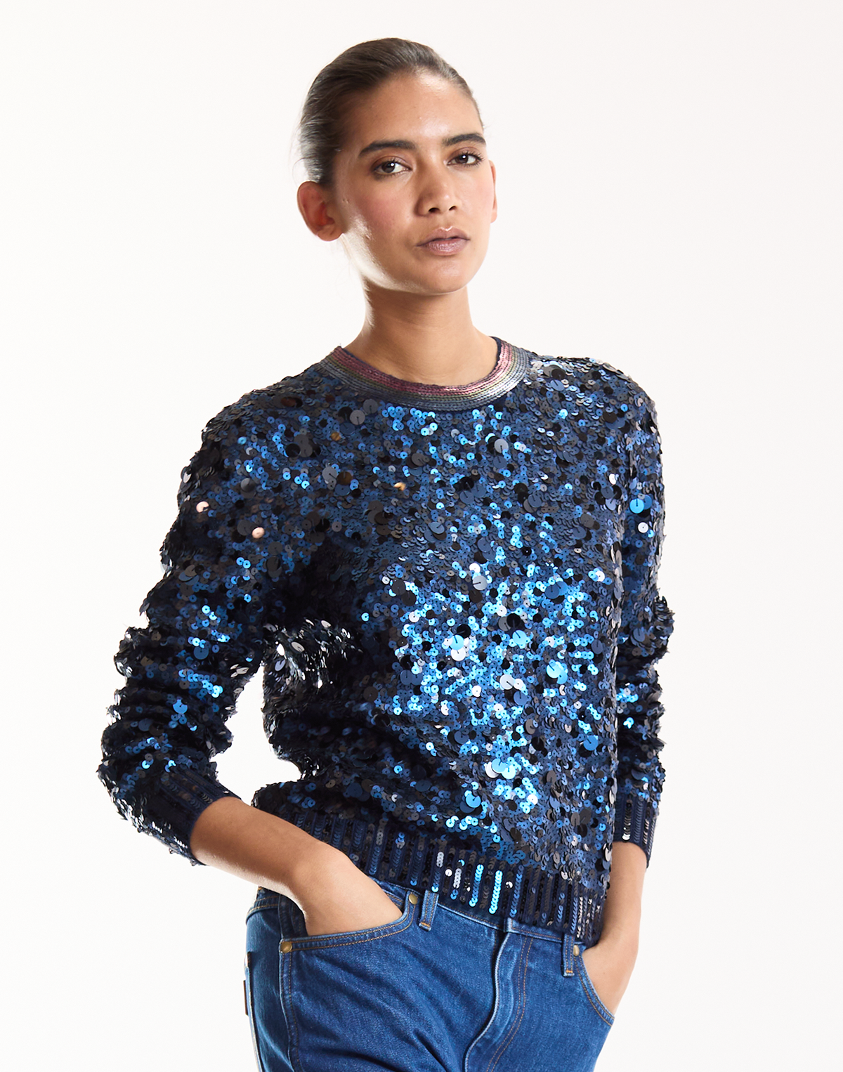 Match Point Sequin Sweater | Cynthia Rowley Clothing
