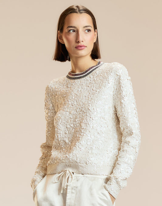 Match Point Sequin Sweater | Cynthia Rowley Clothing