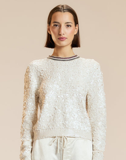 Match Point Sequin Sweater | Cynthia Rowley Clothing
