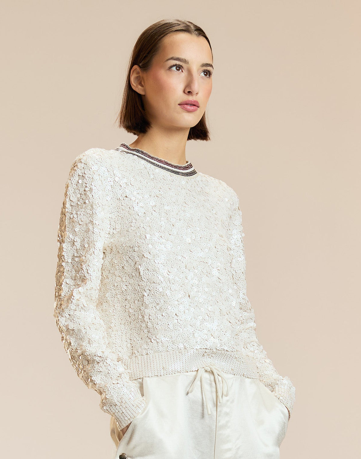 Match Point Sequin Sweater | Cynthia Rowley Clothing