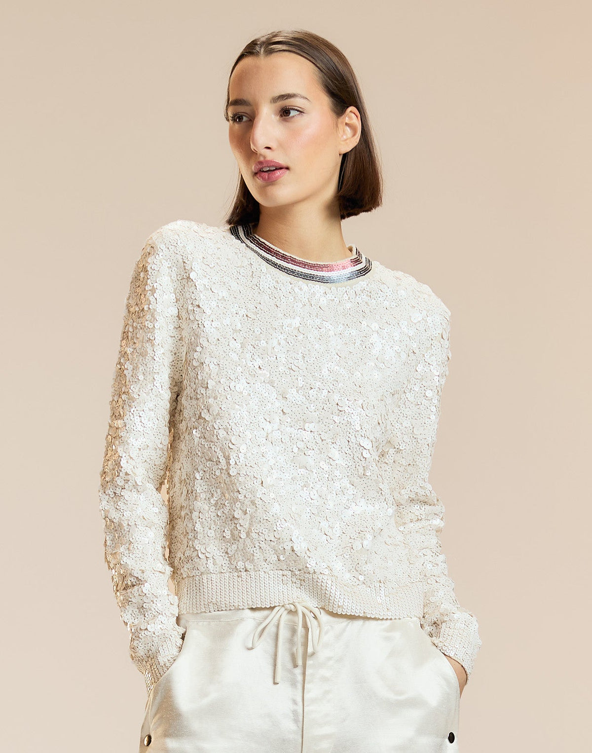 Match Point Sequin Sweater | Cynthia Rowley Clothing