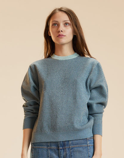 Metallic Knit Crewneck | Cynthia Rowley Clothing|Sale