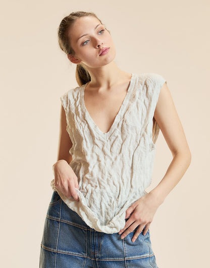 Parchment Knit Tank | Cynthia Rowley Clothing