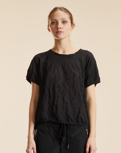 Parchment Knit Tee | Cynthia Rowley Clothing