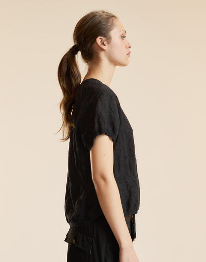 Parchment Knit Tee | Cynthia Rowley Clothing