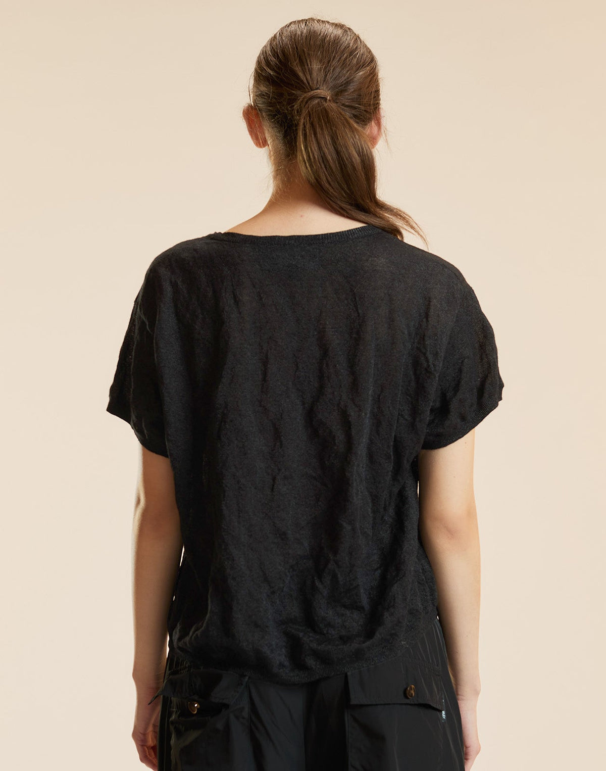 Parchment Knit Tee | Cynthia Rowley Clothing