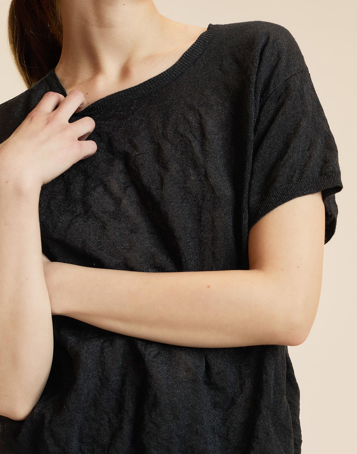 Parchment Knit Tee | Cynthia Rowley Clothing