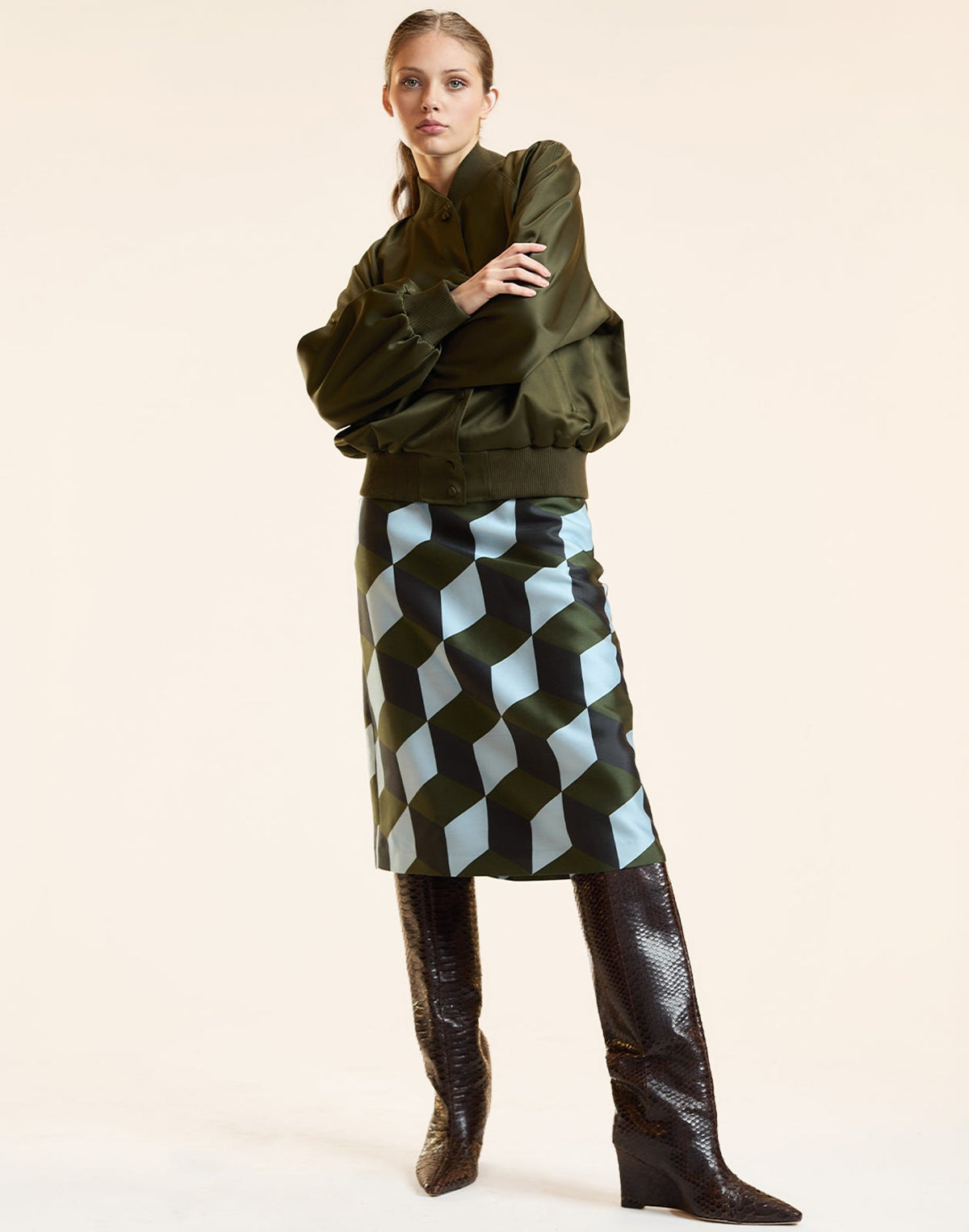 Satin Bomber Jacket | Cynthia Rowley Clothing