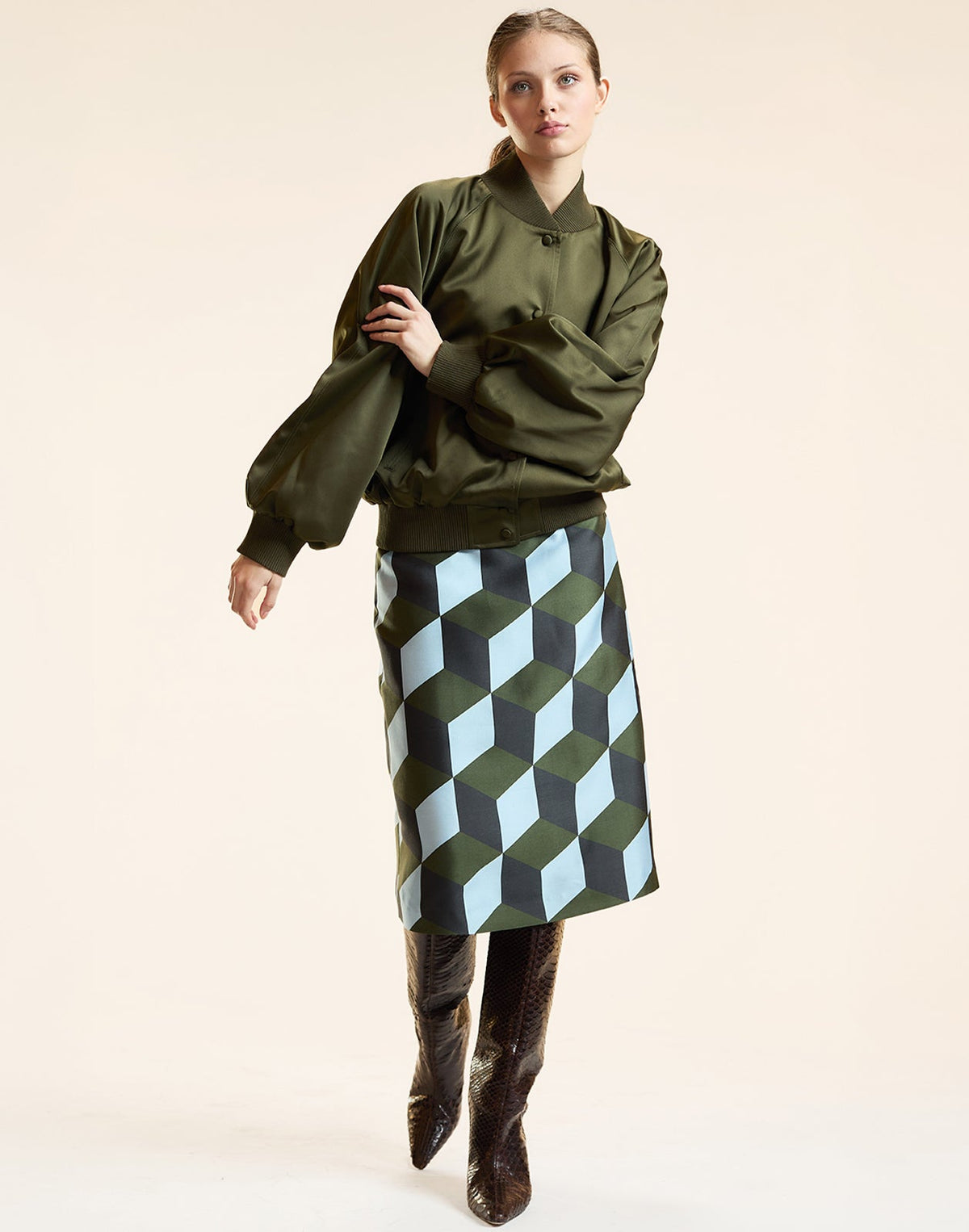Satin Bomber Jacket | Cynthia Rowley Clothing