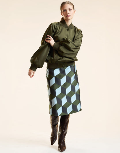 Satin Bomber Jacket | Cynthia Rowley Clothing