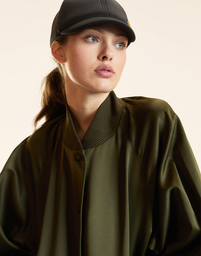 Satin Bomber Jacket | Cynthia Rowley Clothing