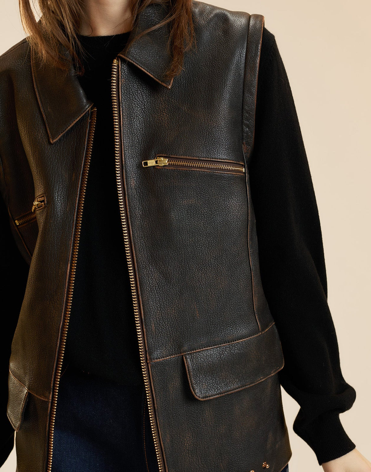 Winona Convertible Leather Jacket | Cynthia Rowley Clothing