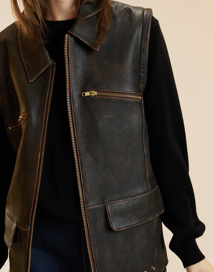 Winona Convertible Leather Jacket | Cynthia Rowley Clothing