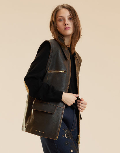 Winona Convertible Leather Jacket | Cynthia Rowley Clothing
