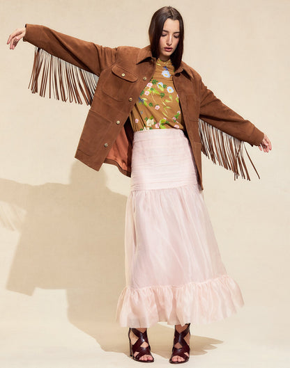 Westward Fringe Suede Jacket | Cynthia Rowley Clothing