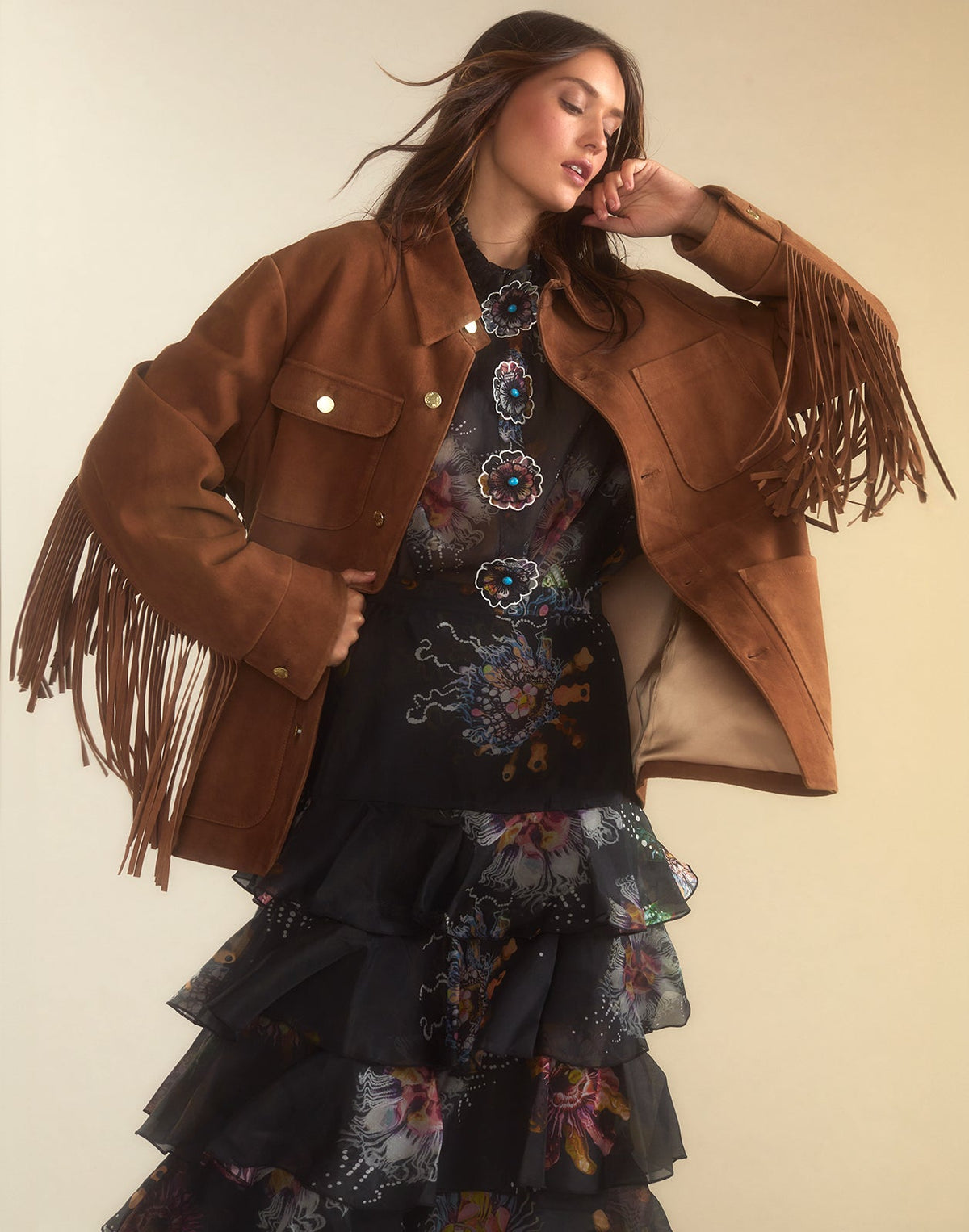 Westward Fringe Suede Jacket | Cynthia Rowley Clothing