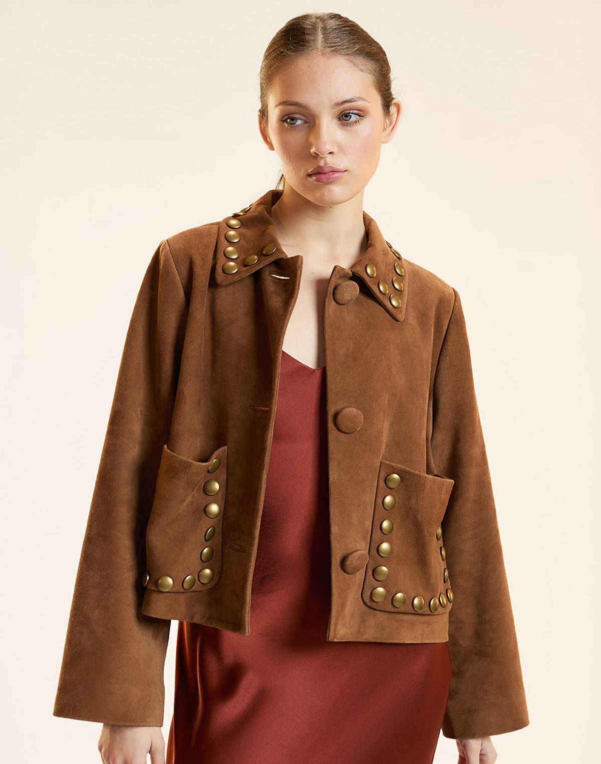 Studded Suede Jacket | Cynthia Rowley Clothing