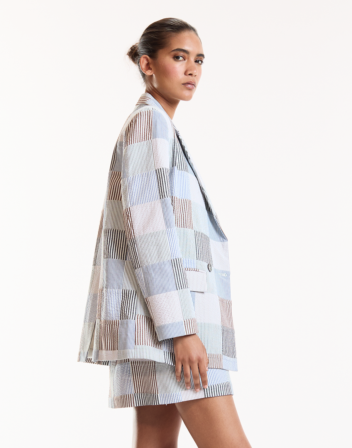 Millie Seersucker Blazer | Cynthia Rowley Clothing