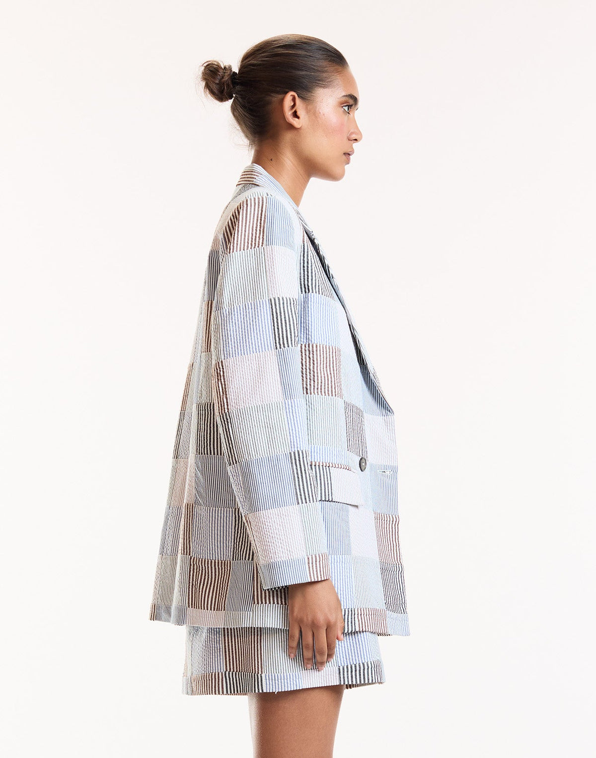 Millie Seersucker Blazer | Cynthia Rowley Clothing