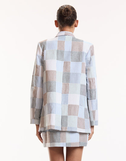 Millie Seersucker Blazer | Cynthia Rowley Clothing