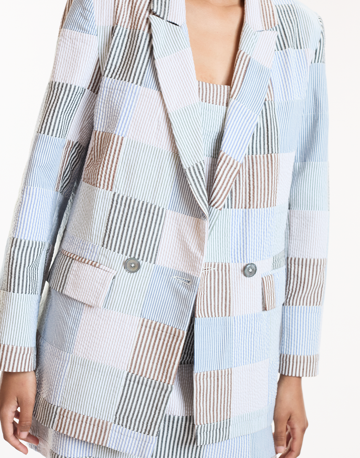 Millie Seersucker Blazer | Cynthia Rowley Clothing