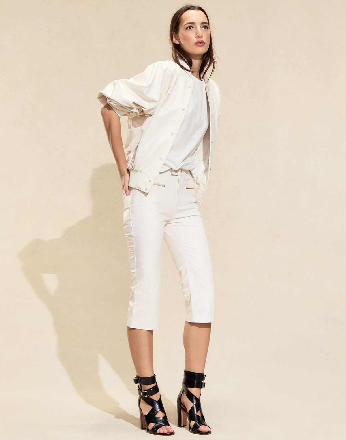 Downtown Leather Bomber Jacket | Cynthia Rowley Clothing|Sale