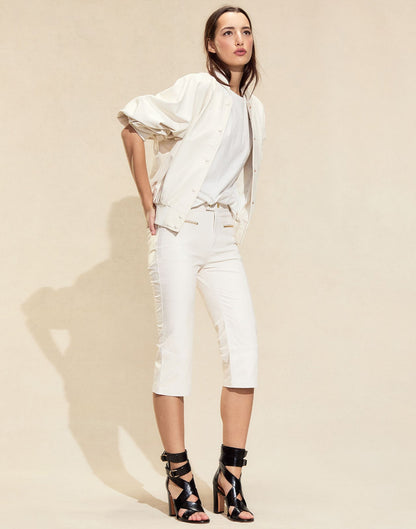 Downtown Leather Bomber Jacket | Cynthia Rowley Clothing|Sale