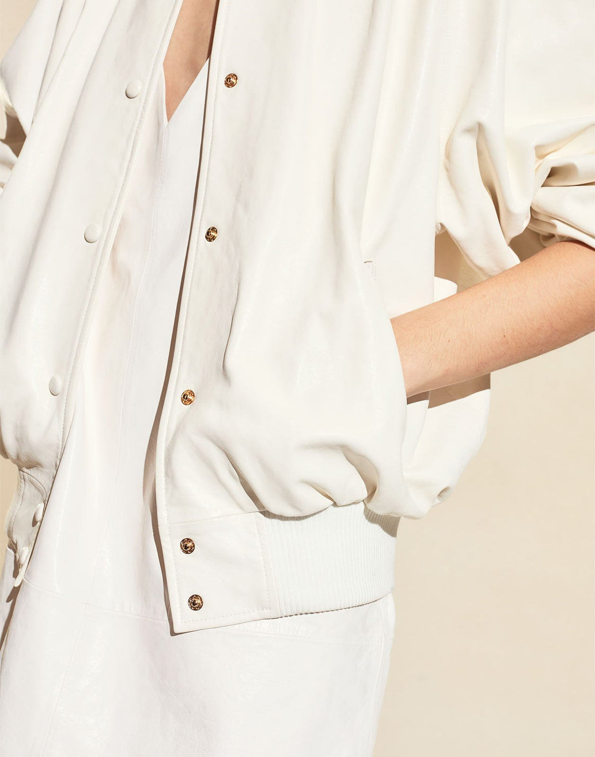 Downtown Leather Bomber Jacket | Cynthia Rowley Clothing|Sale
