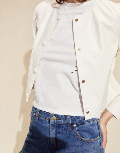 The London Leather Cropped Jacket | Cynthia Rowley Clothing|Sale