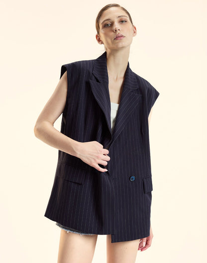 Pinstripe Vest | Cynthia Rowley Clothing|Sale