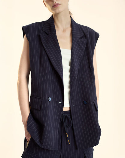Pinstripe Vest | Cynthia Rowley Clothing|Sale