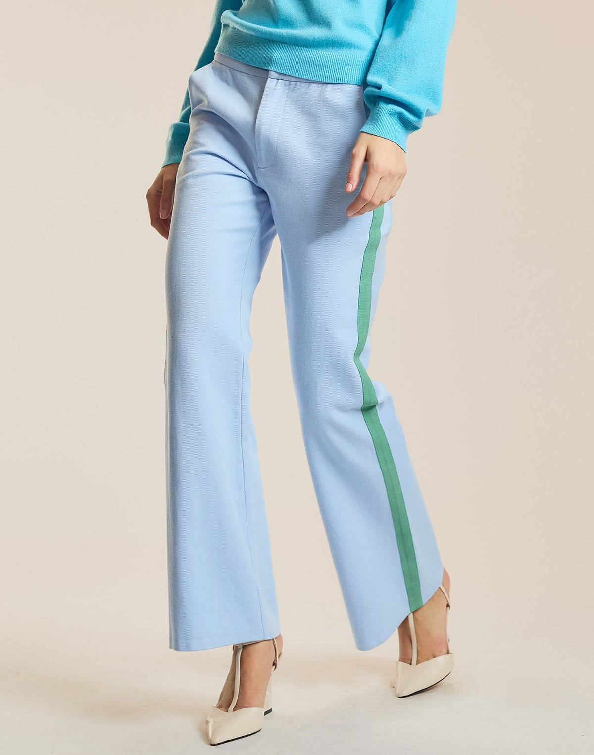Riley Side Stripe Cropped Flare | Cynthia Rowley Clothing