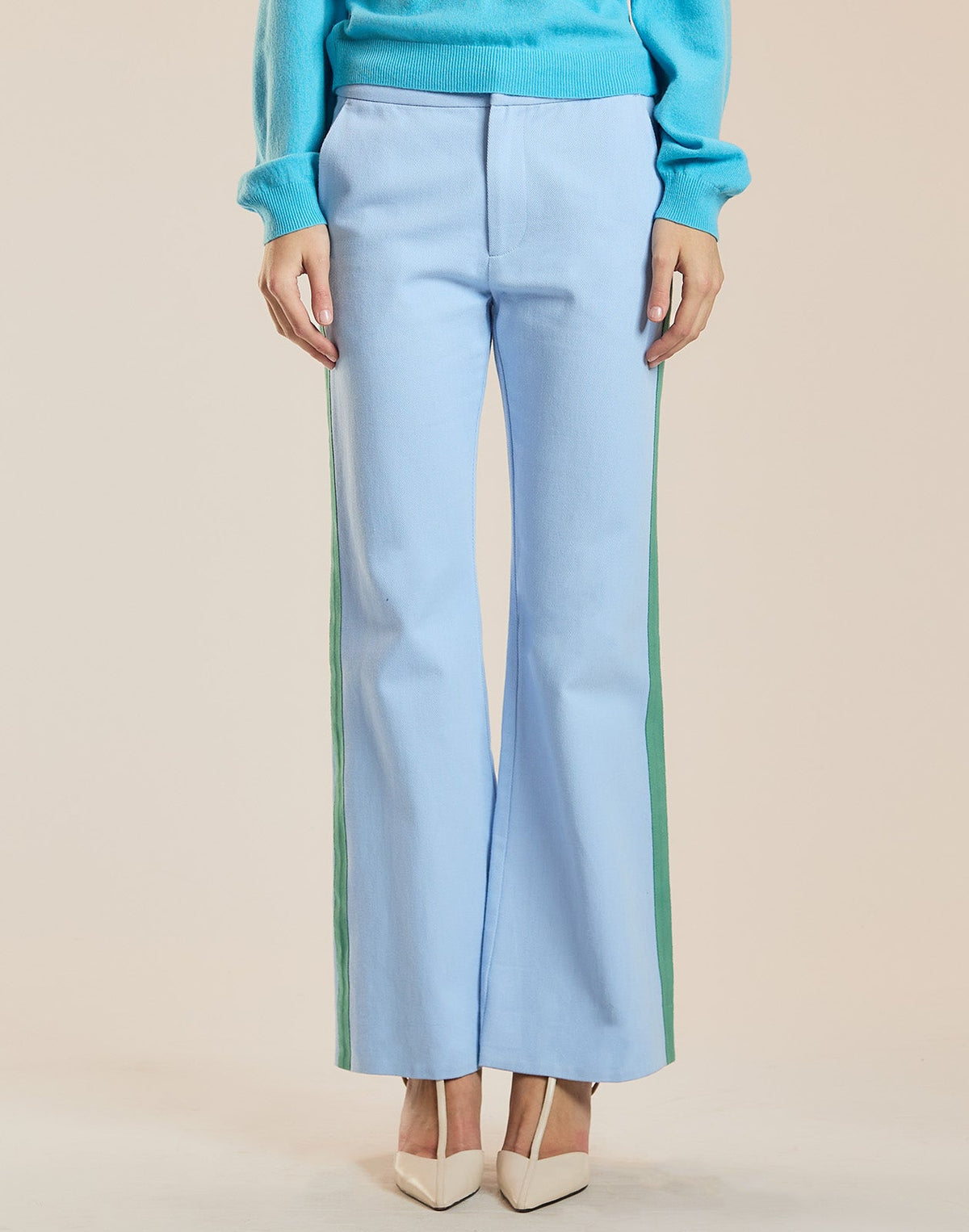 Riley Side Stripe Cropped Flare | Cynthia Rowley Clothing