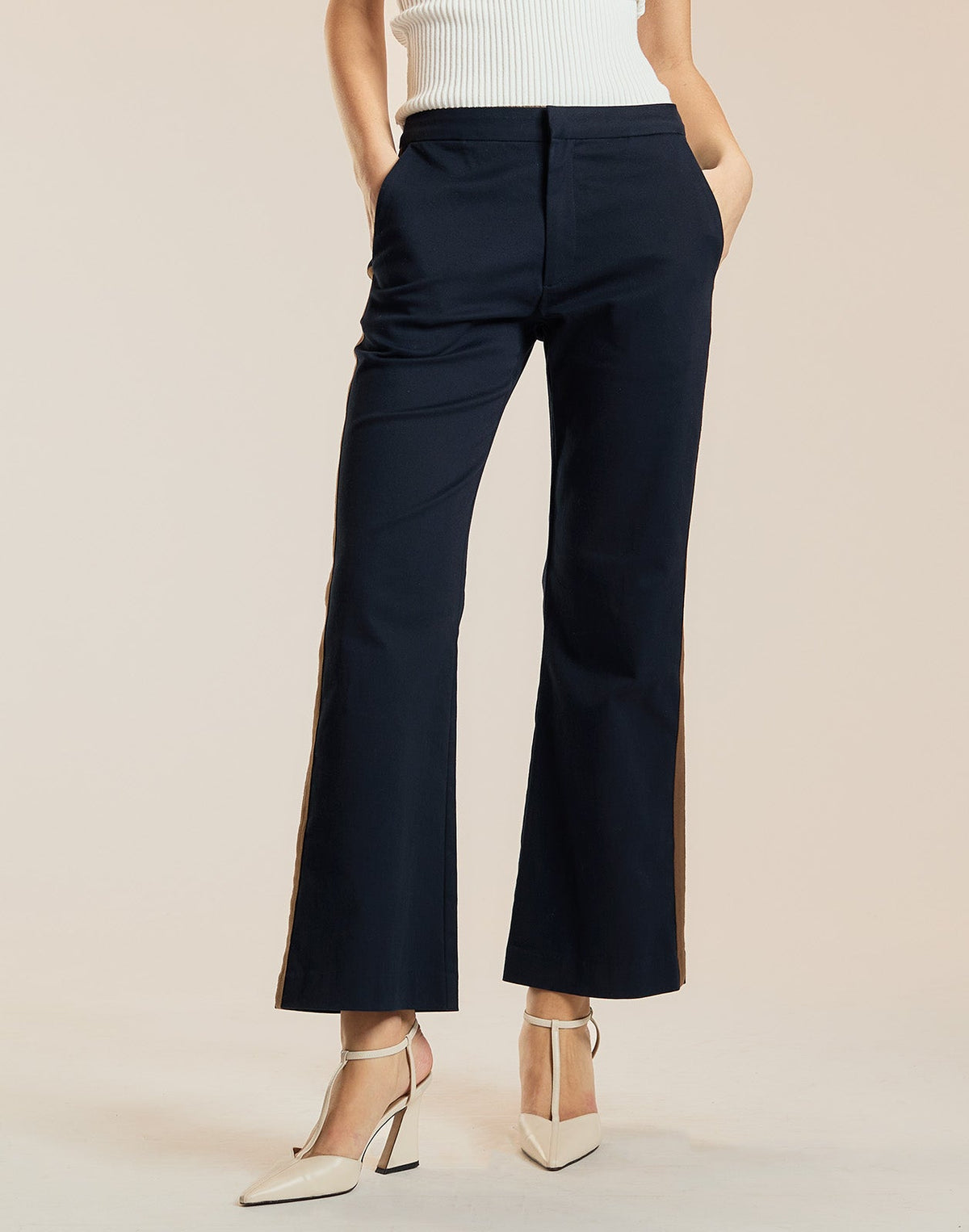 Riley Side Stripe Cropped Flare | Cynthia Rowley Clothing