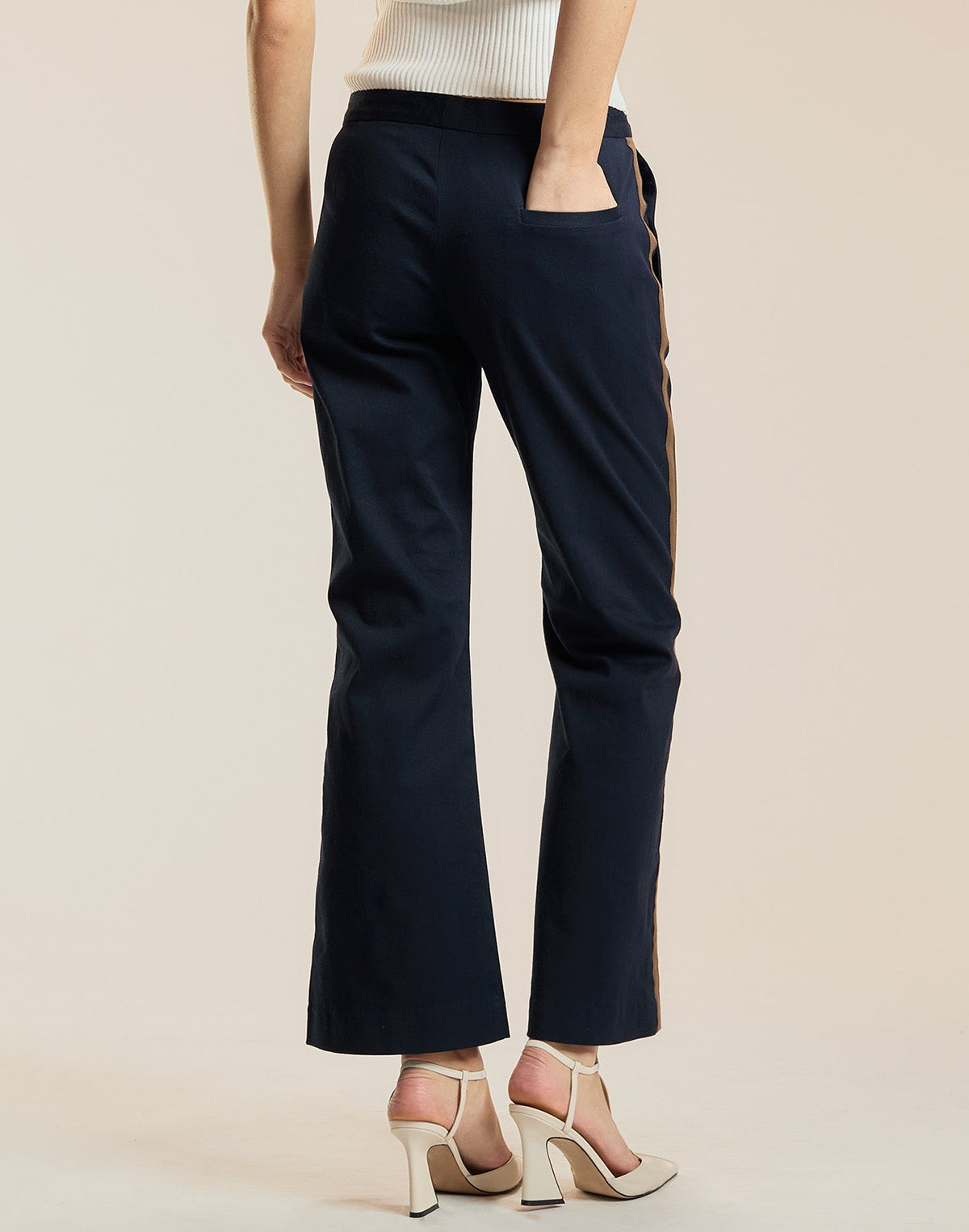 Riley Side Stripe Cropped Flare | Cynthia Rowley Clothing