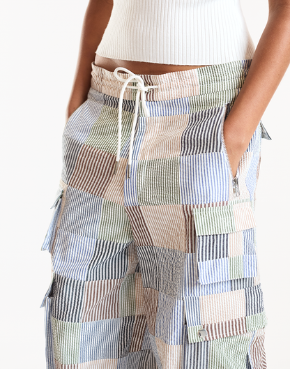 Millie Patchwork Cargo Pants | Cynthia Rowley Clothing