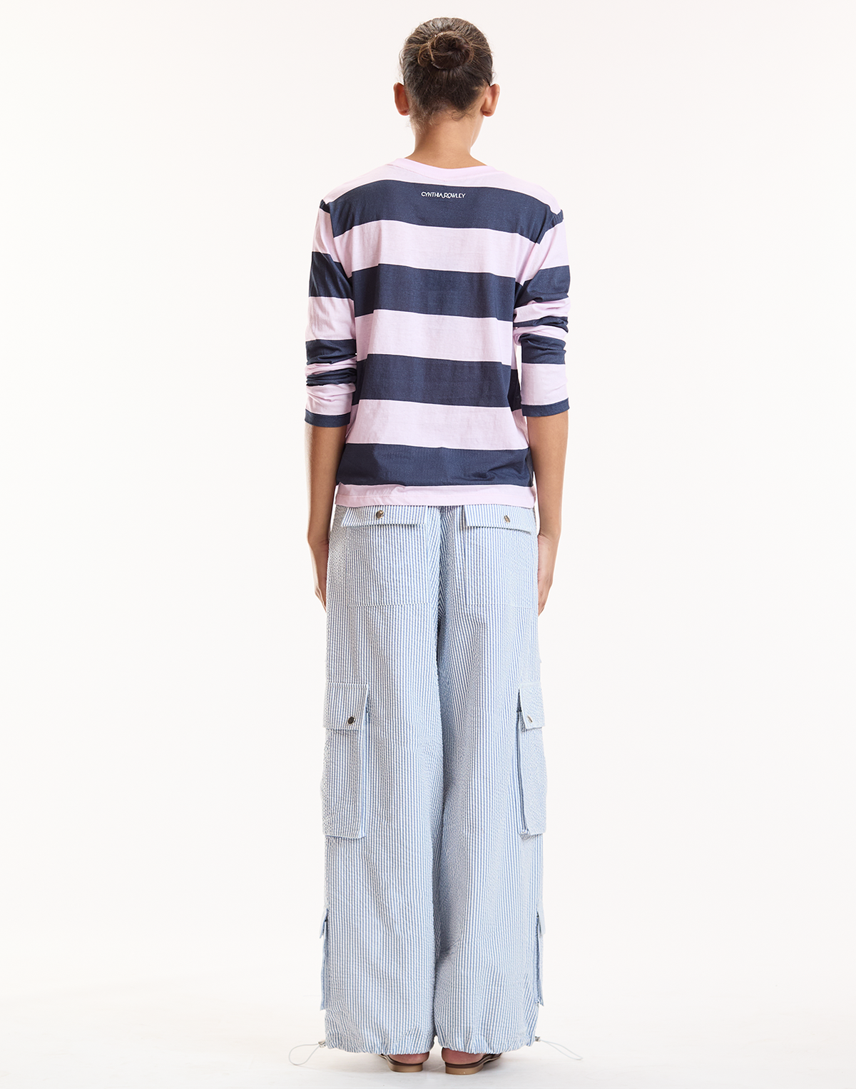 Millie Seersucker Cargo Pants | Cynthia Rowley Clothing