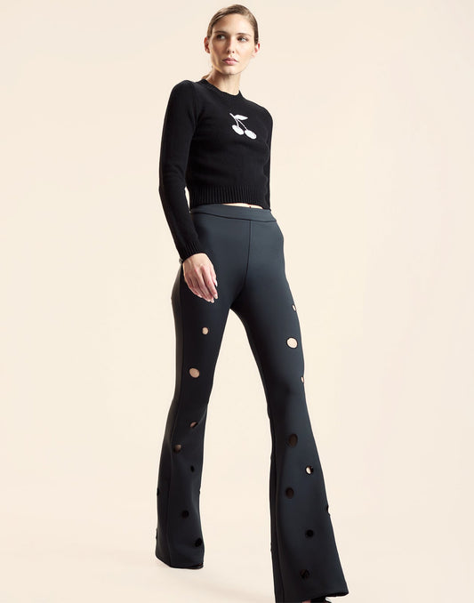 Peek-a-boo Flare Pants | Cynthia Rowley Clothing|Sale