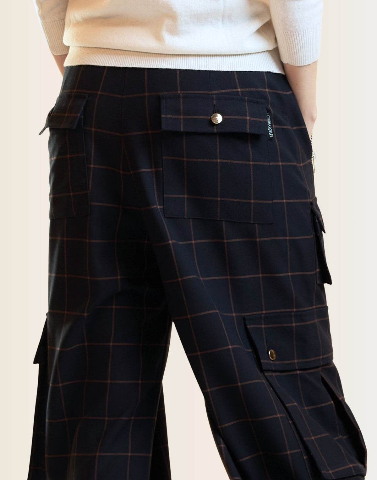 Windowpane Cargo Pants | Cynthia Rowley Clothing|Sale