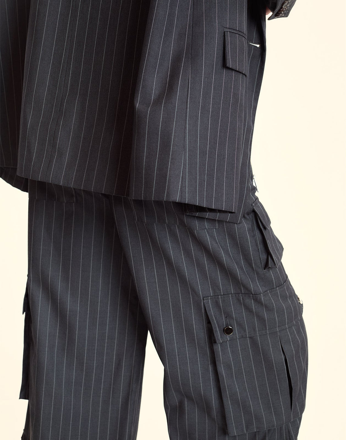 Pinstripe Cargo Pants | Cynthia Rowley Clothing