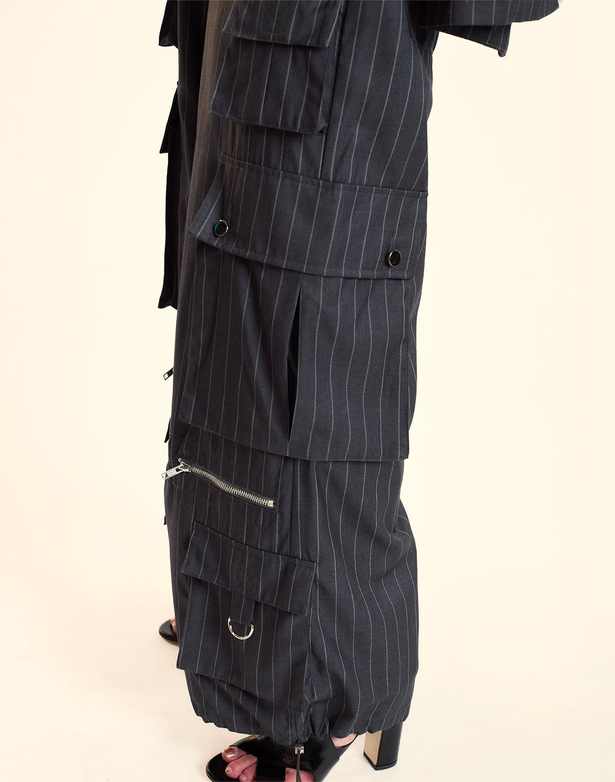 Pinstripe Cargo Pants | Cynthia Rowley Clothing