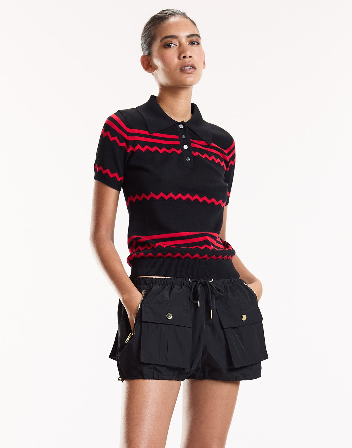 Nylon Cargo Shorts | Cynthia Rowley Clothing