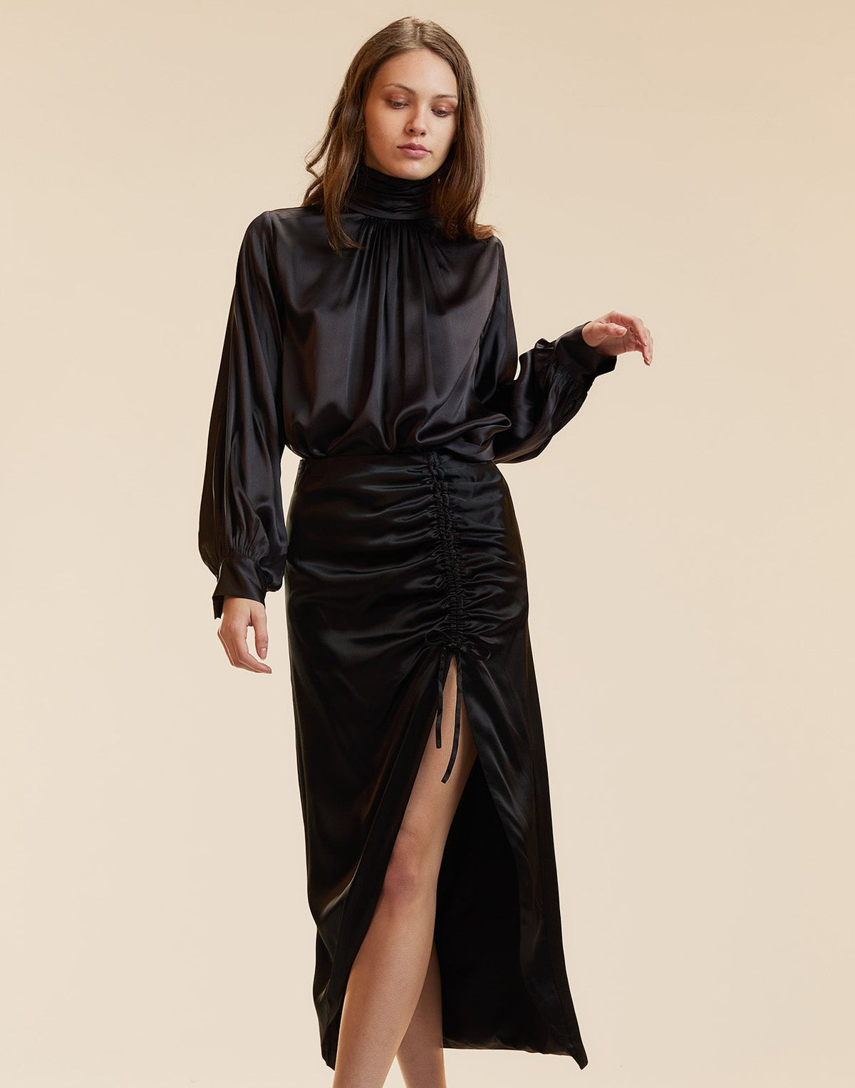 Siren Ruched Skirt | Cynthia Rowley Clothing