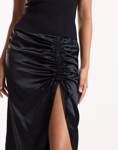Siren Ruched Skirt | Cynthia Rowley Clothing