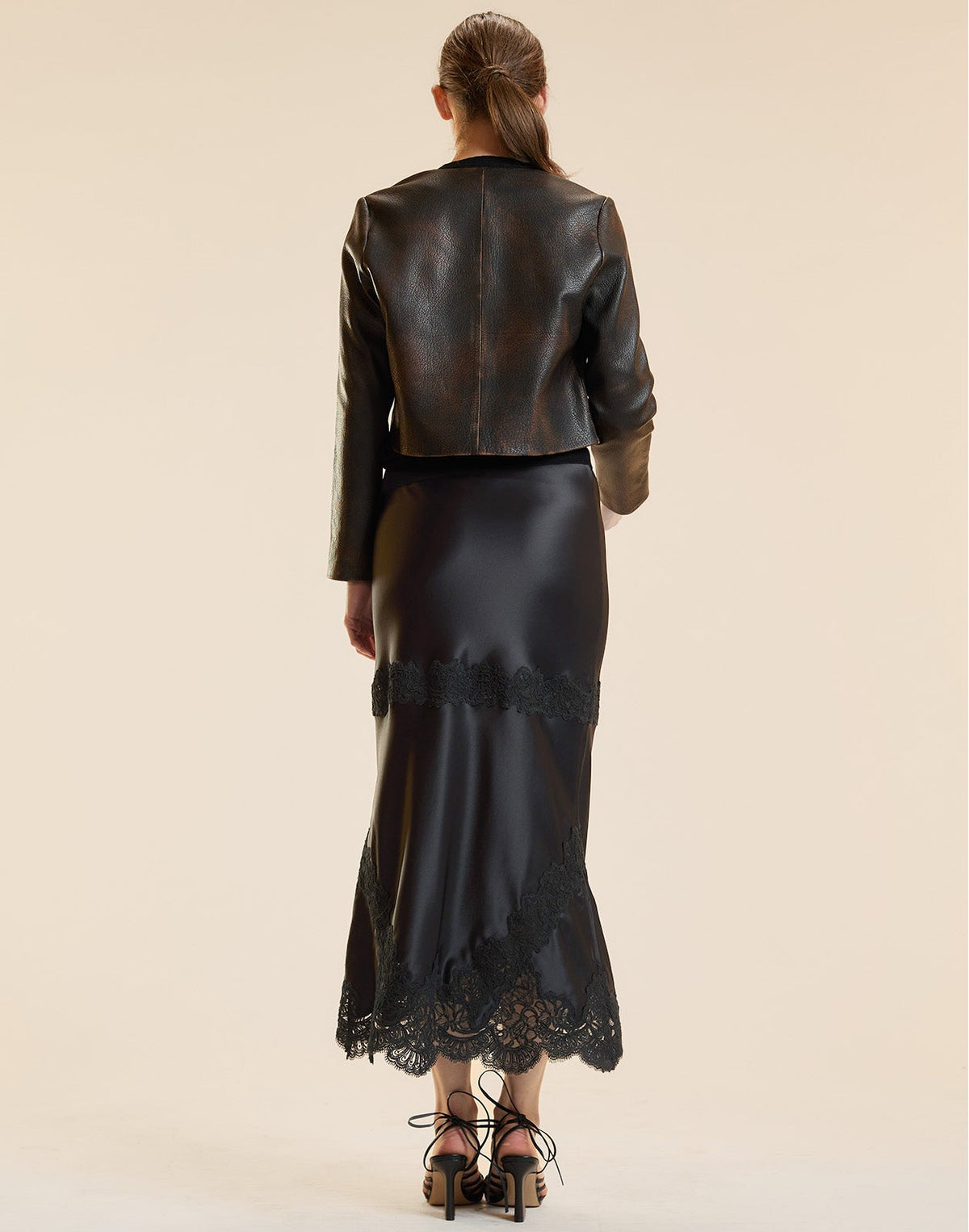 Garbo Silky Lace Skirt | Cynthia Rowley Clothing